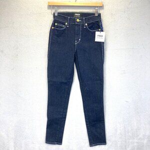 $198 FRED by Fred Segal Iconic High Rise Skinny Jeans Womens  24 25X28 Blue NWT